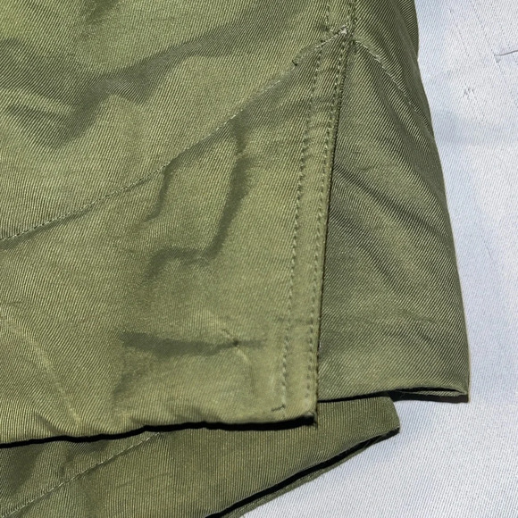 Dockers Stain Defender Full Zip Button Down Coat Green With Brown Collar Size XL - Picture 9 of 11